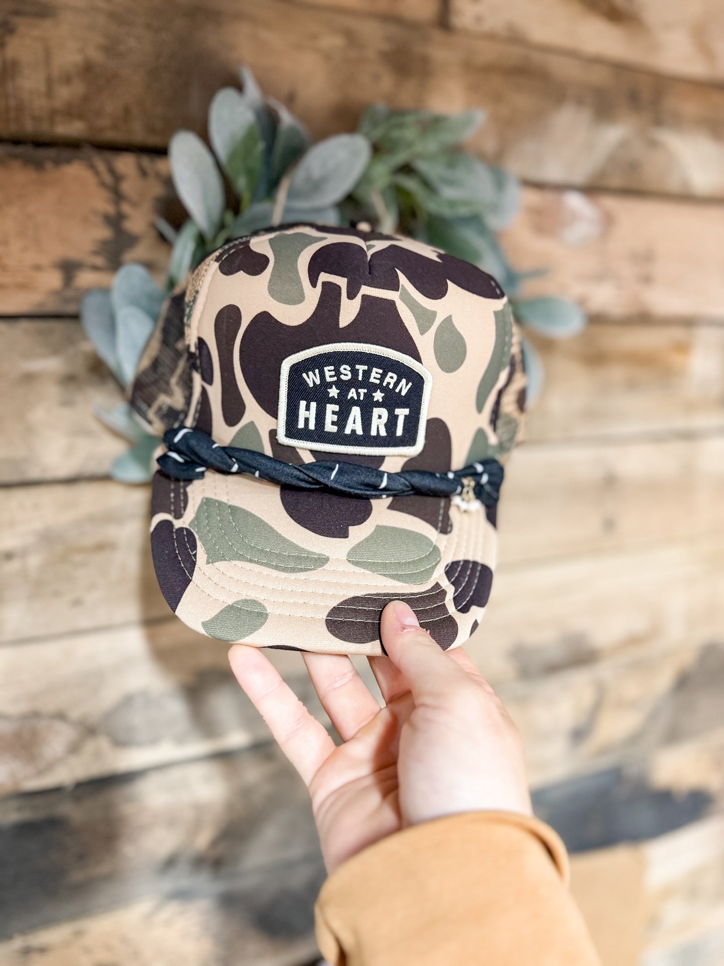 Western At Heart Camo Trucker