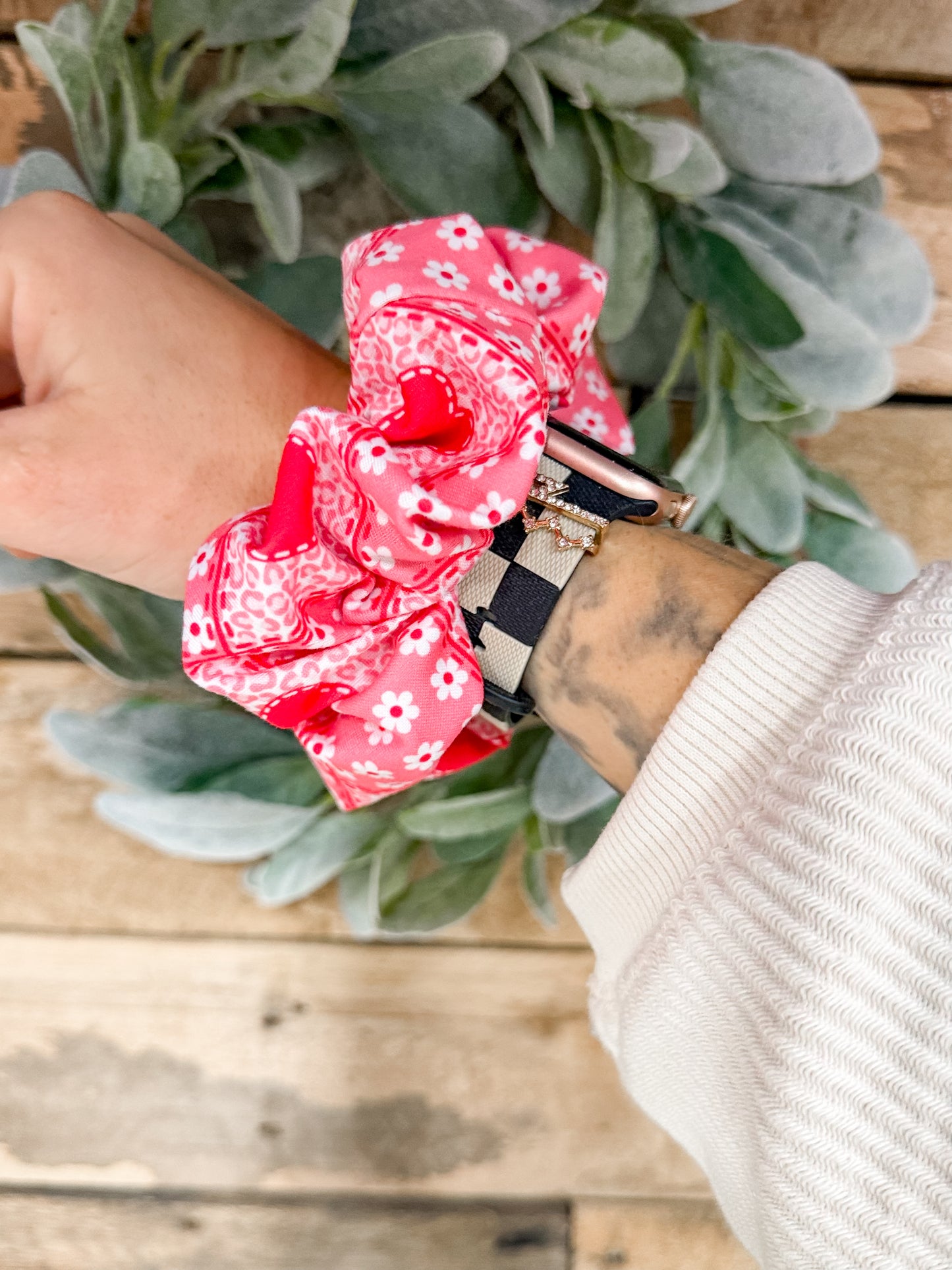 Sweetheart Patchwork Scrunchie