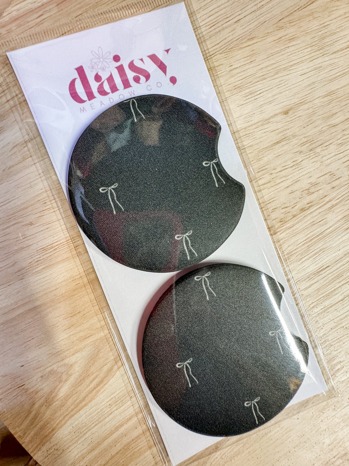 Midnight Bows Car Coaster