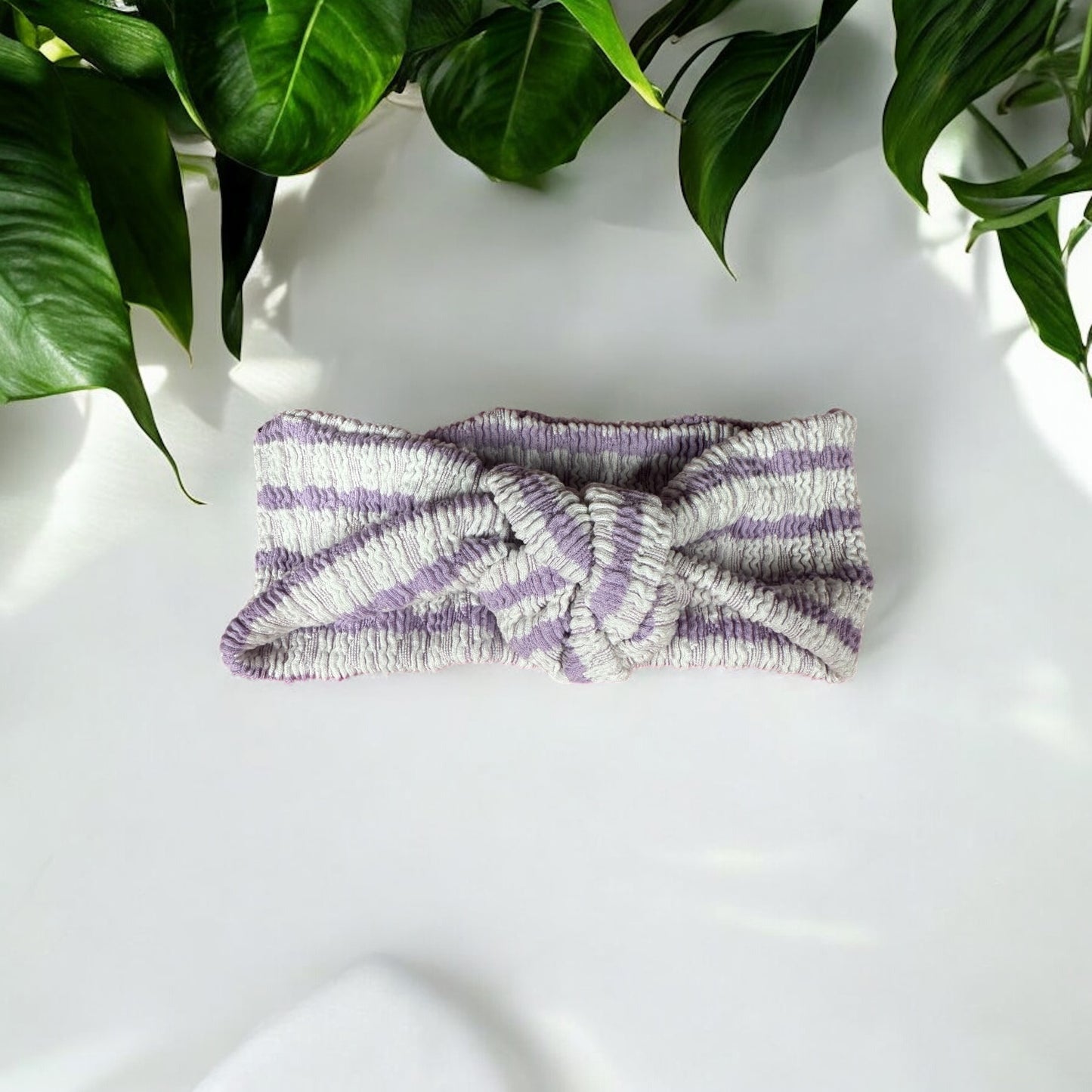 Lavender Mist Top Knot Headband