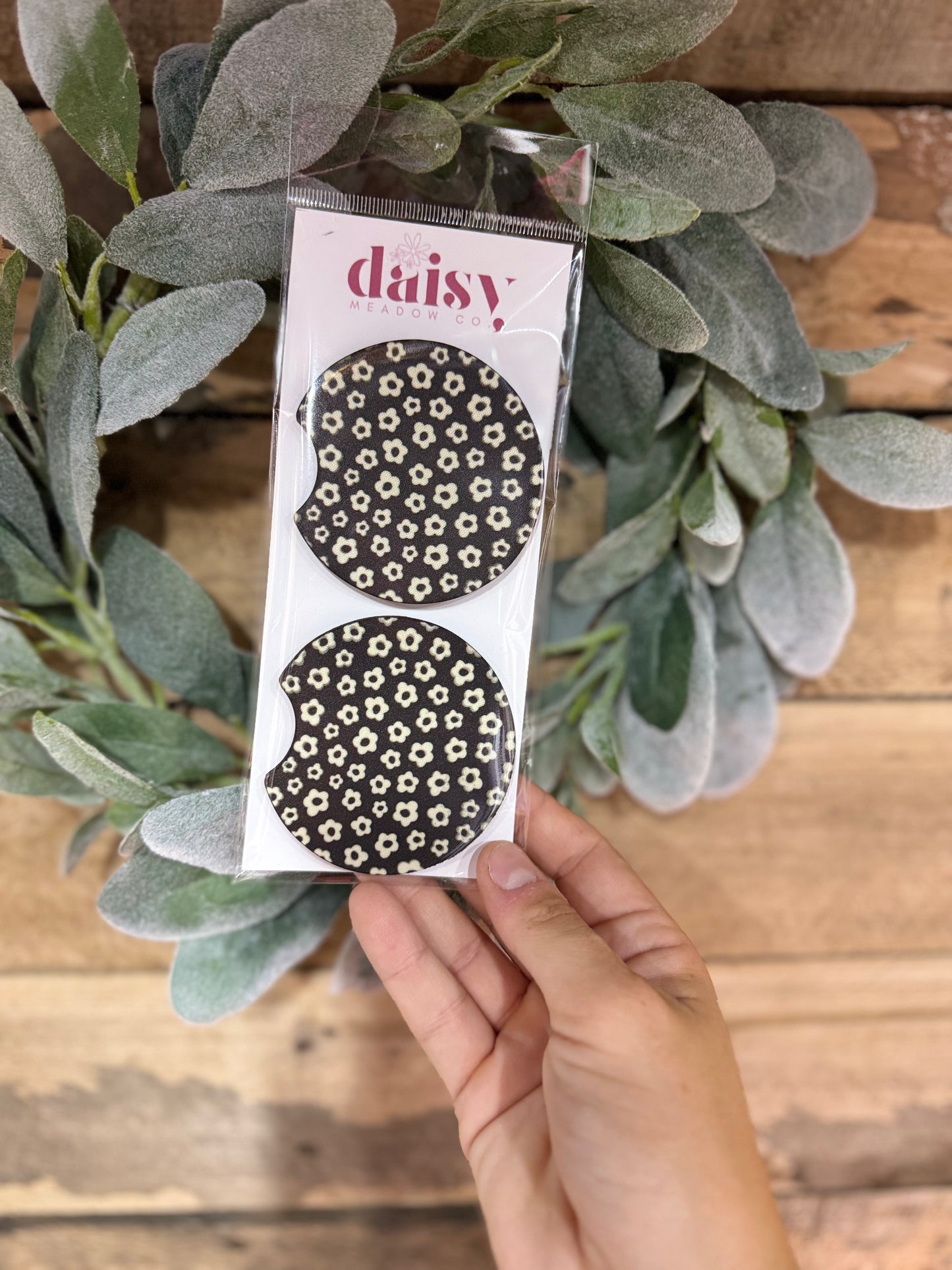 Onyx Daisy Car Coaster