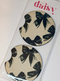 Black Bows Car Coaster