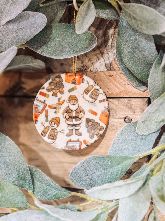 Camo Santa Ornament