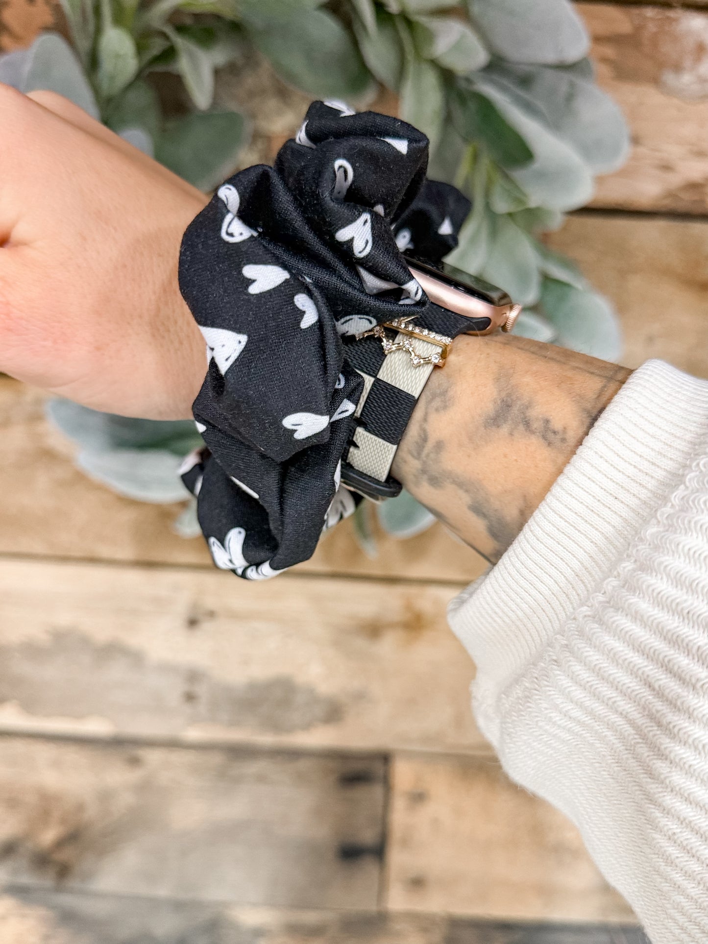 Midnight Hearts Scrunchie