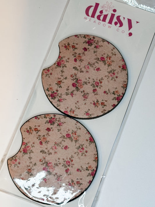Dainty Floral Car Coaster