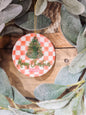 Merry Christmas Checkered Ornament