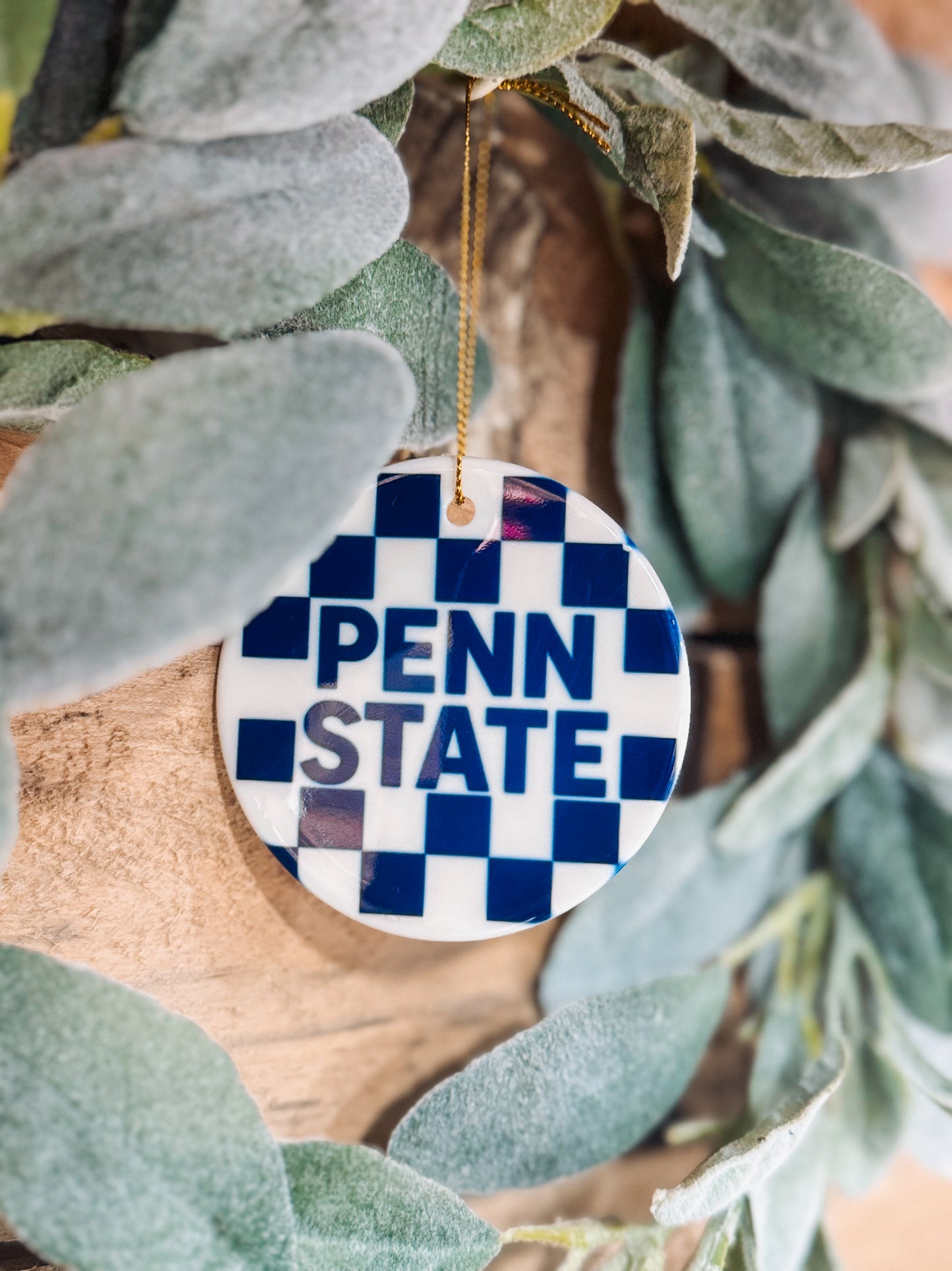 PSU Checkered Ornament