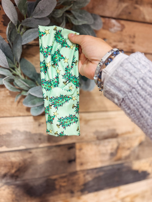 Whimsical Grinch Tree Headband