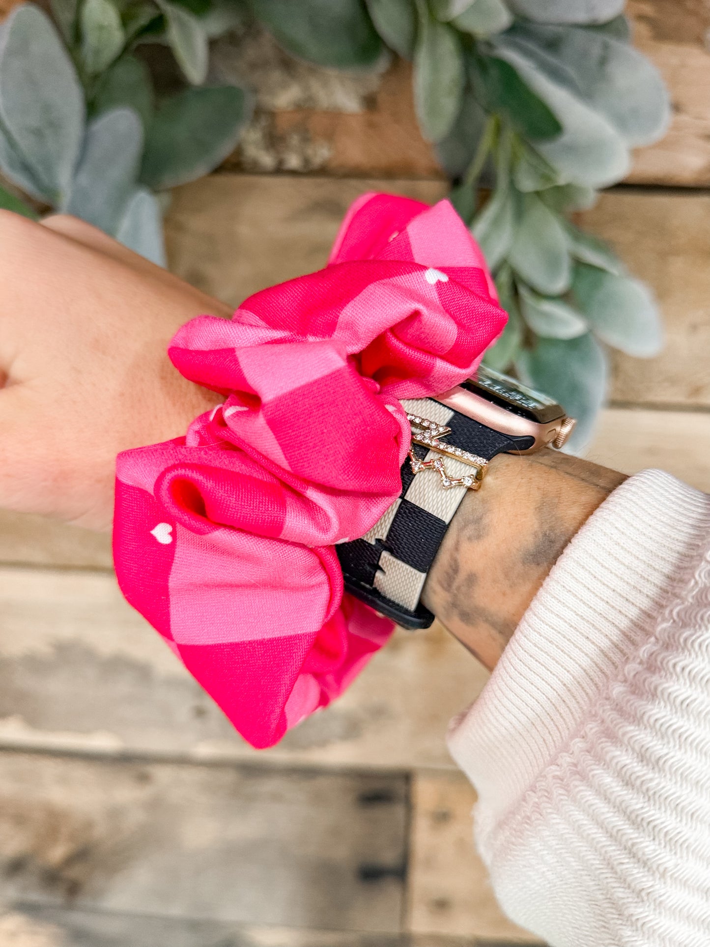Check Her Heart Scrunchie