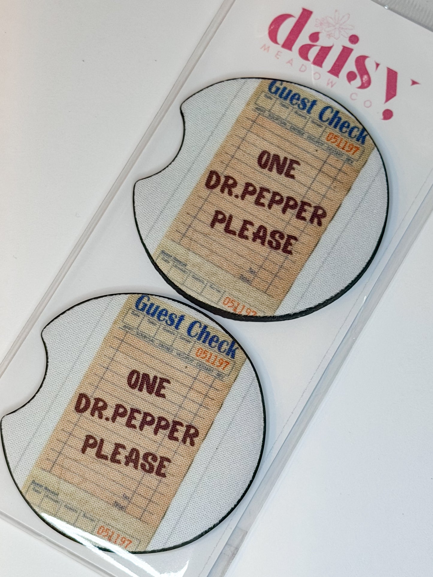 One Dr. Pepper Please Car Coaster