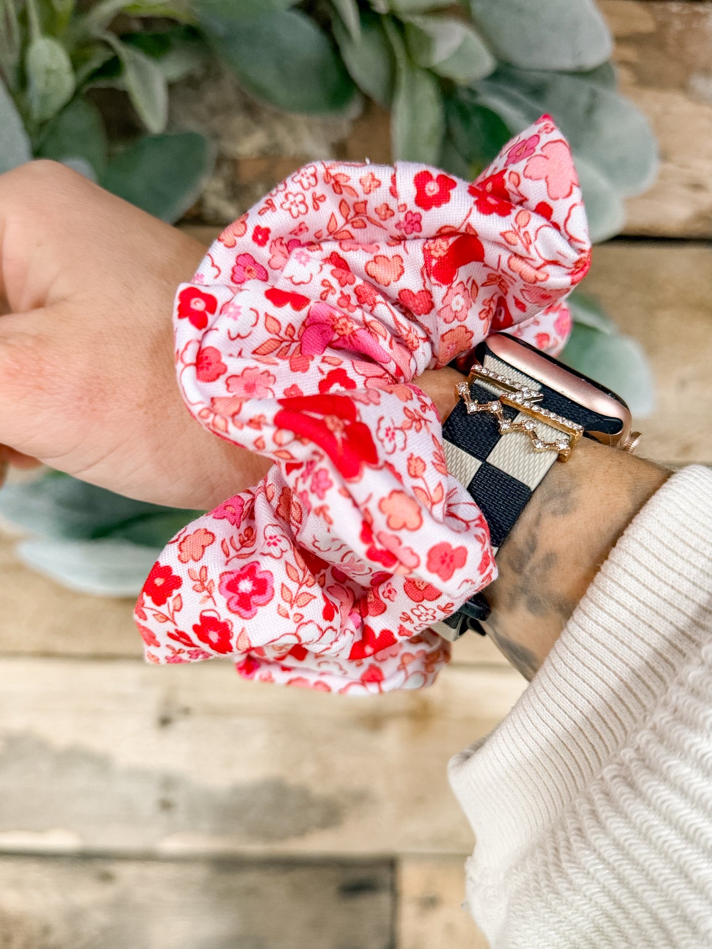 Sweetheart Floral Scrunchie