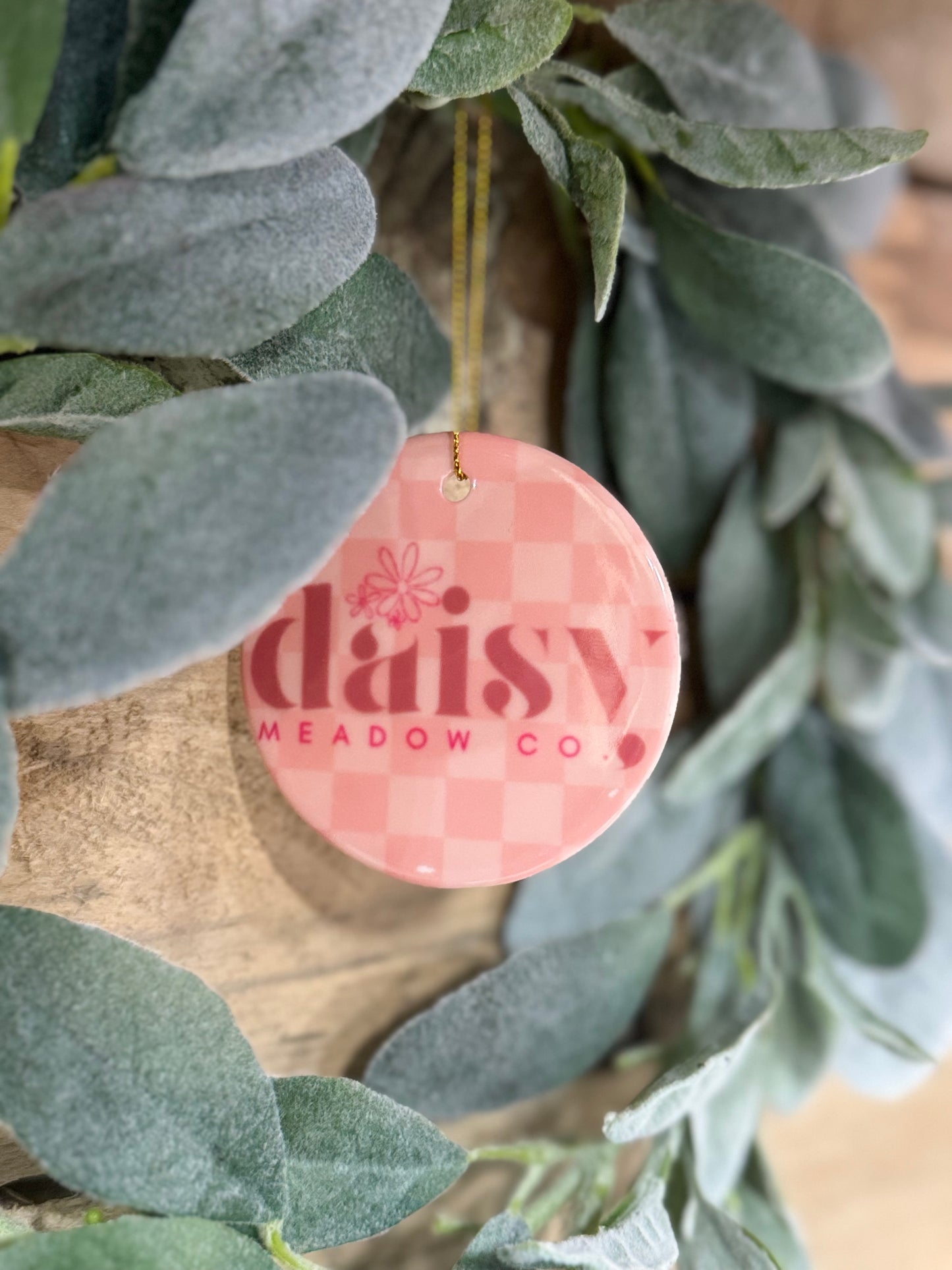 Daisy Meadow Co. Checkered Ornament