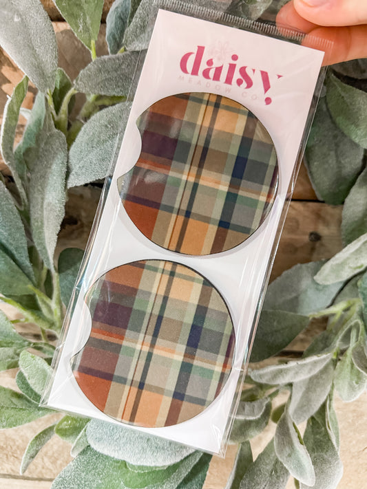 Grandpa’s Plaid Car Coaster