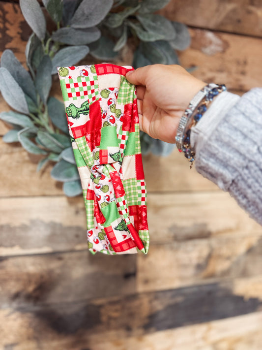 A Grinchy Collage Headband