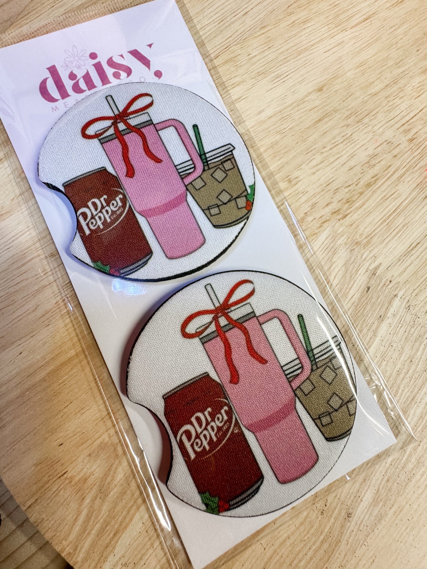 A Girls Favorite Drinks Car Coaster