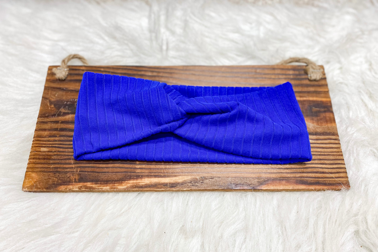 Royal Blue Ribbed Headband