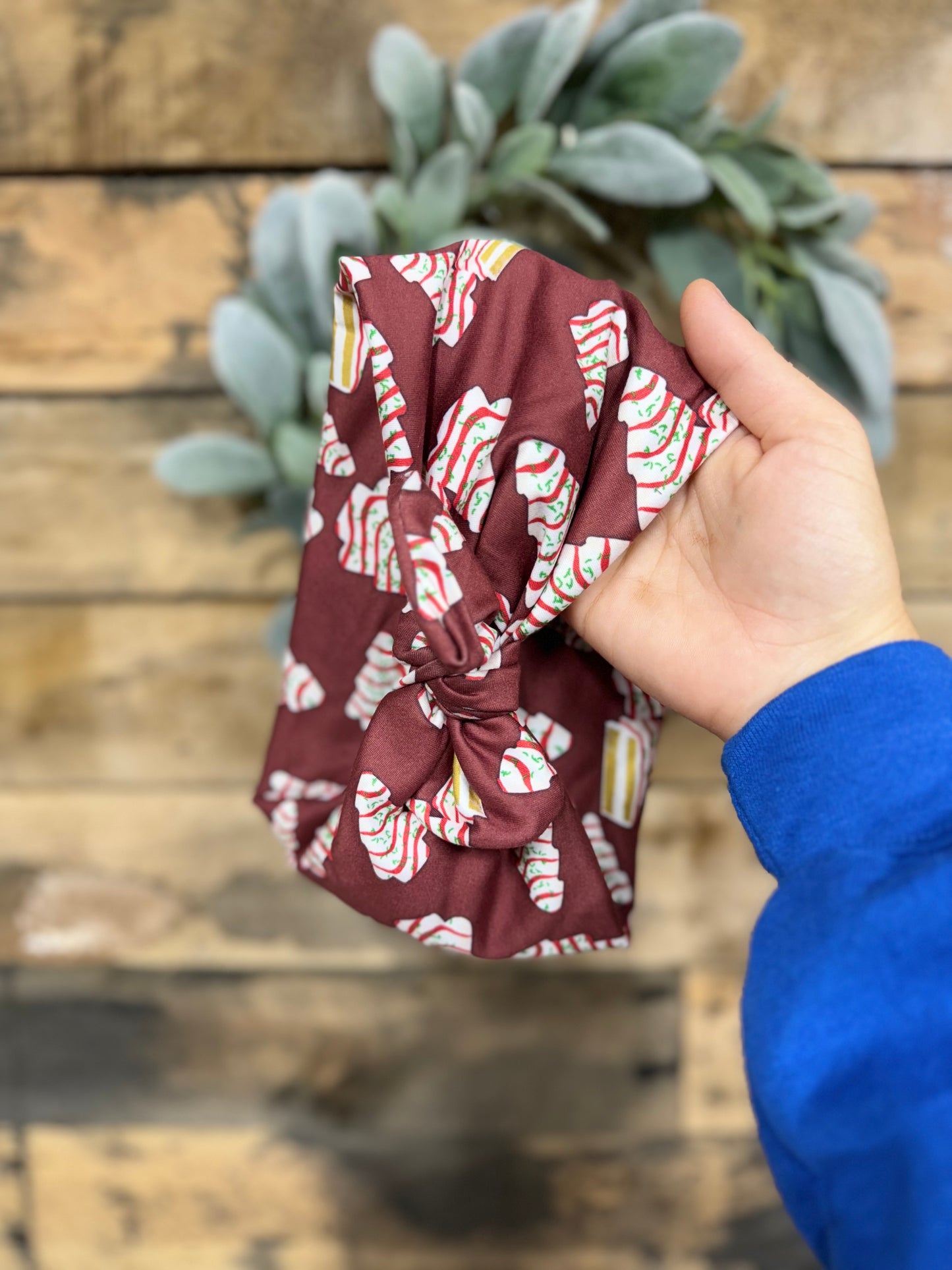 Burgandy Christmas Treats Headband