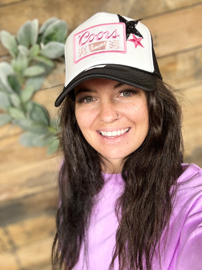 Pink Coors Trucker