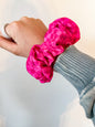 Pink Checkered Scrunchie