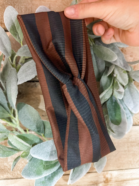 Midnight x Mocha Stripes Headband