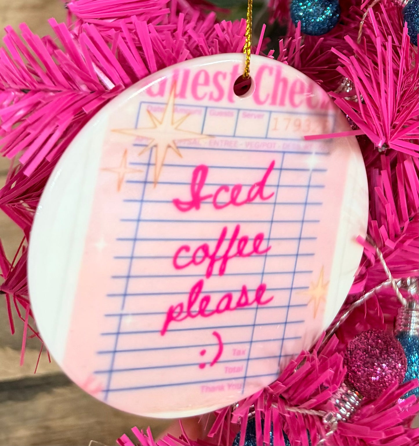 Iced Coffee Please Ornament