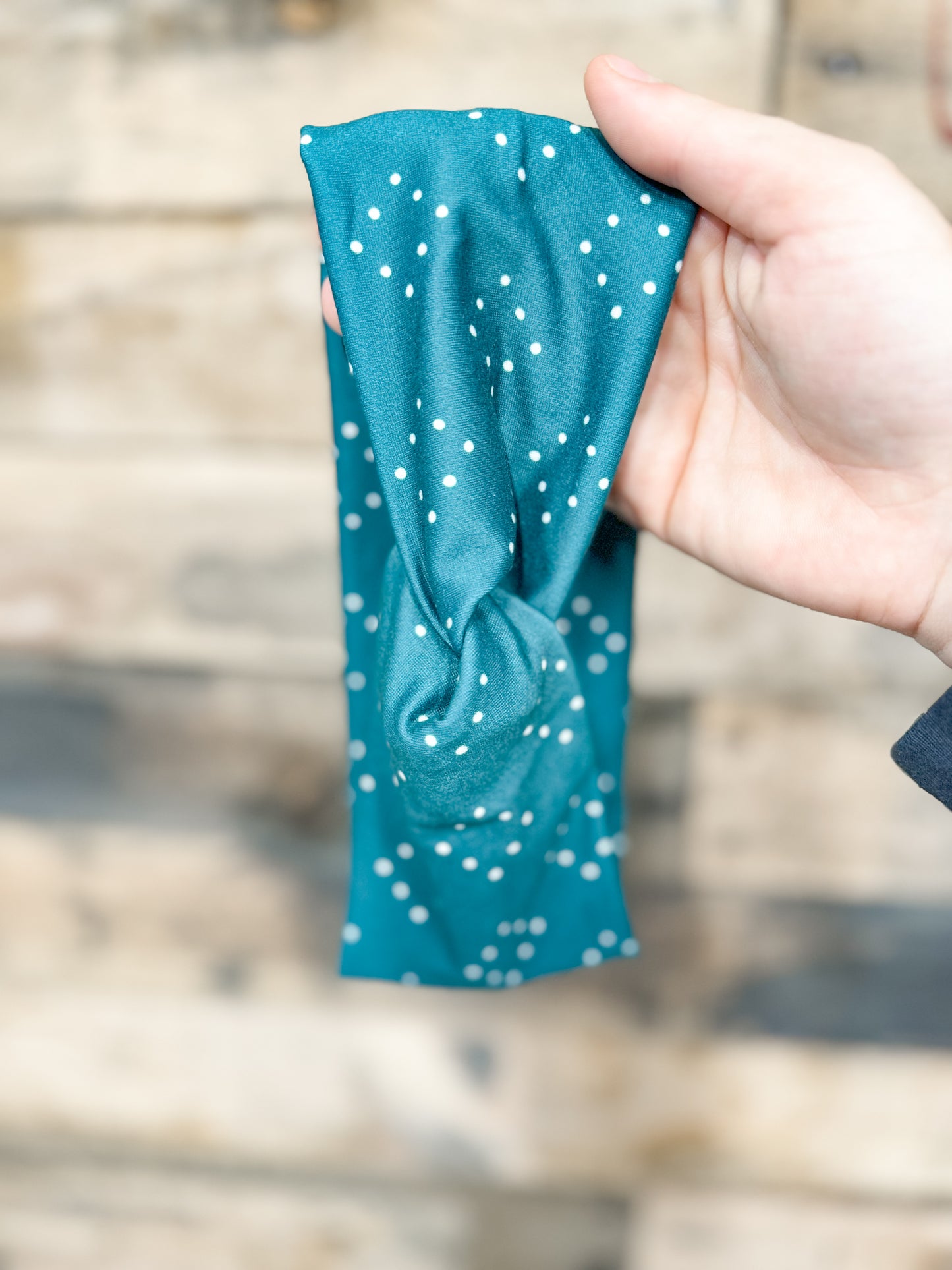 Dark Teal Dots Headband