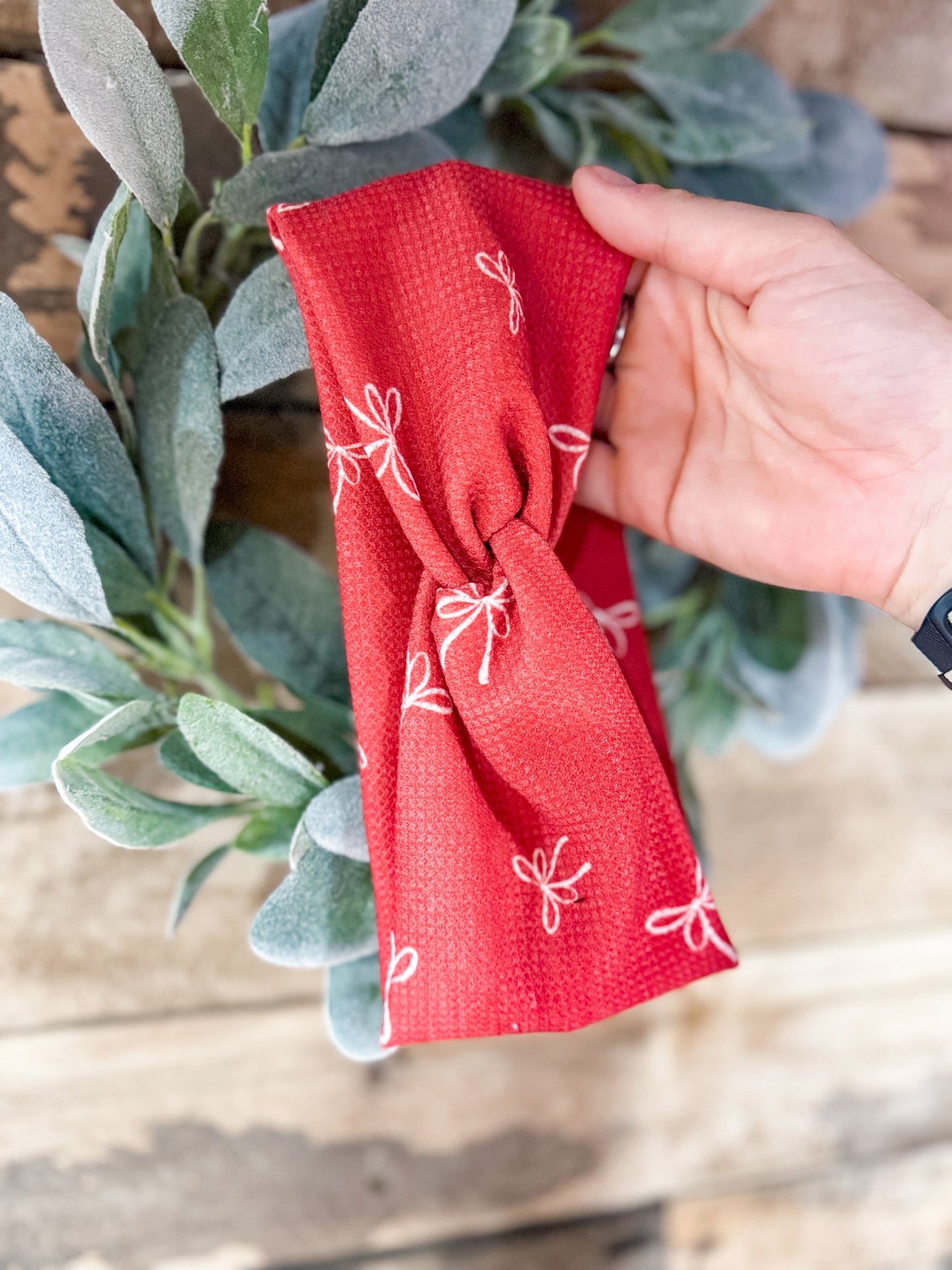 A Merry Red Bow Headband