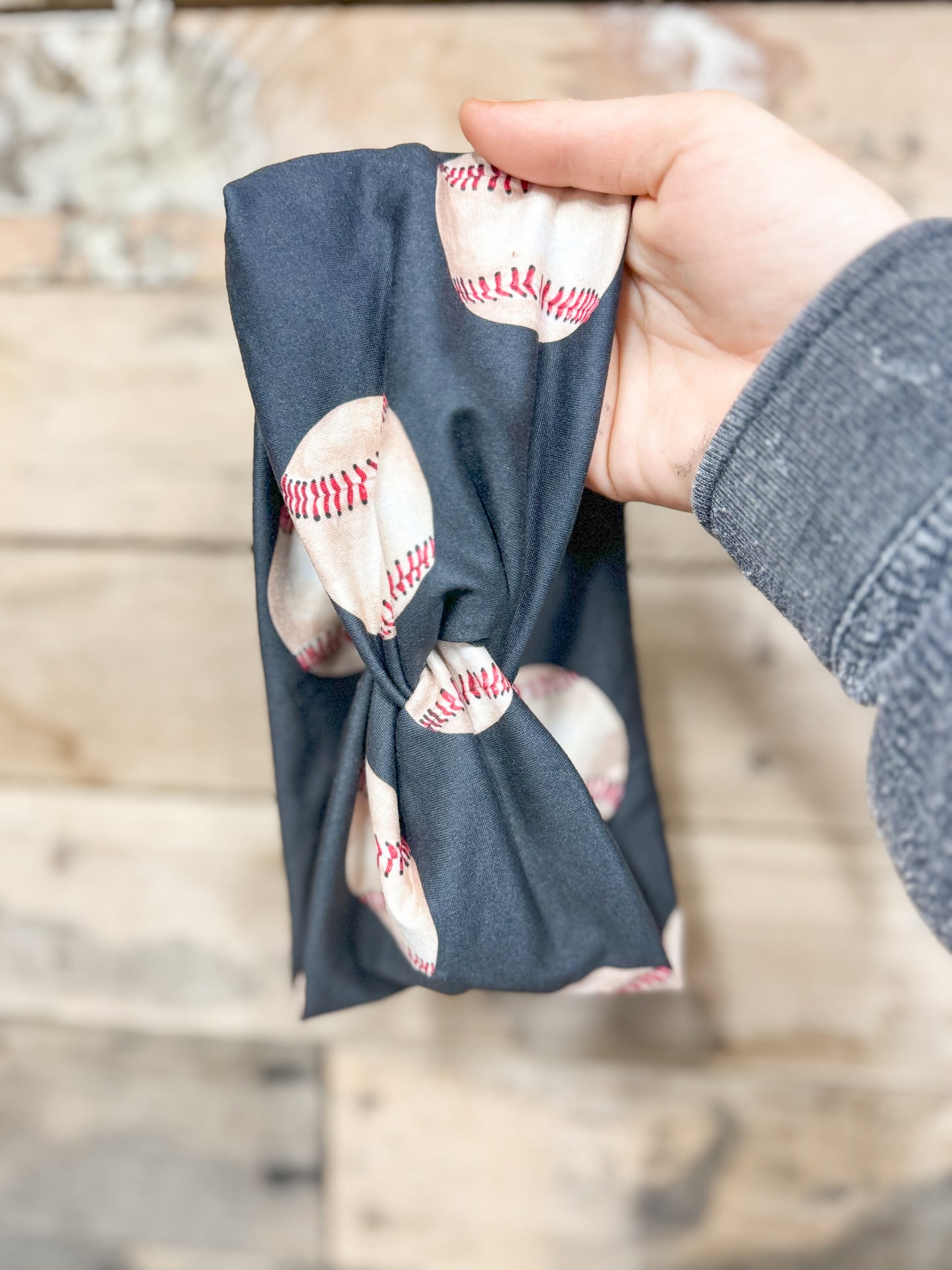 Black Baseball Headband