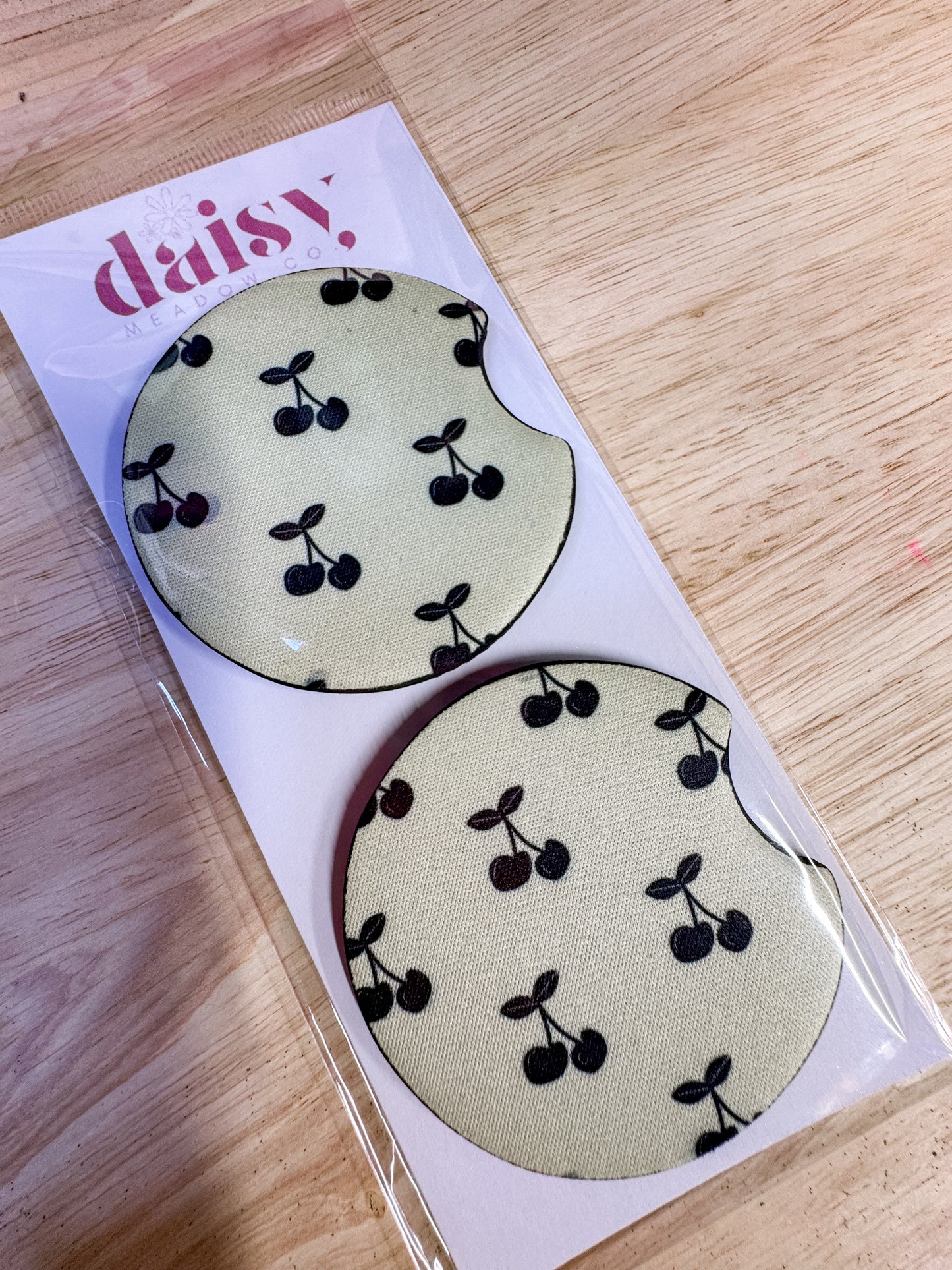 Black Cherries Car Coaster