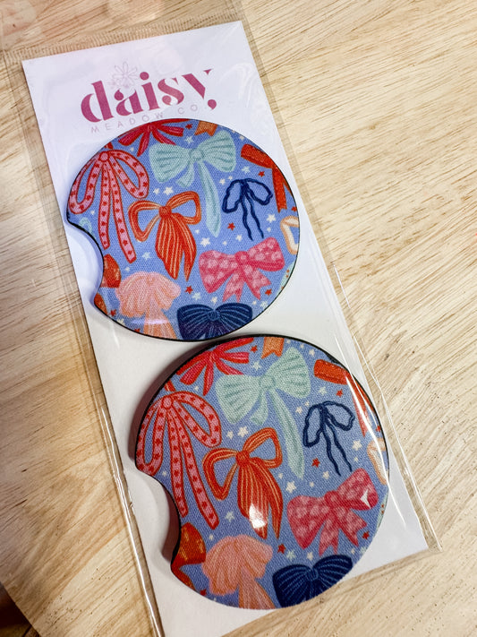 Holiday Bows Car Coaster