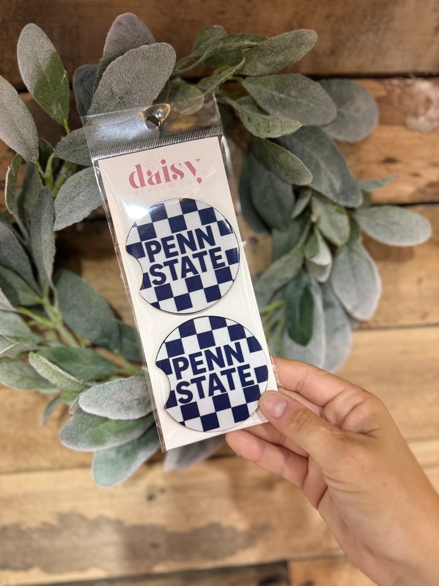 Penn Checkered Car Coaster