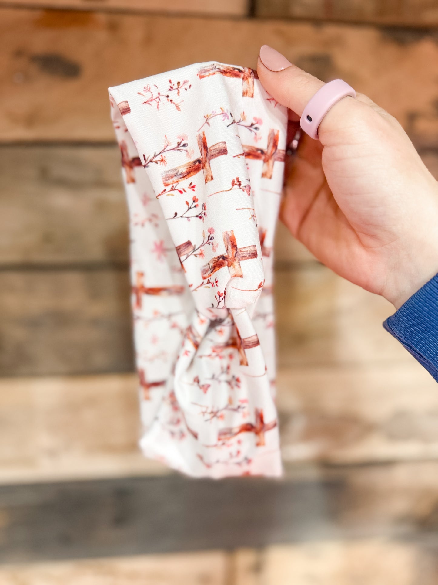 Floral Cross Headband