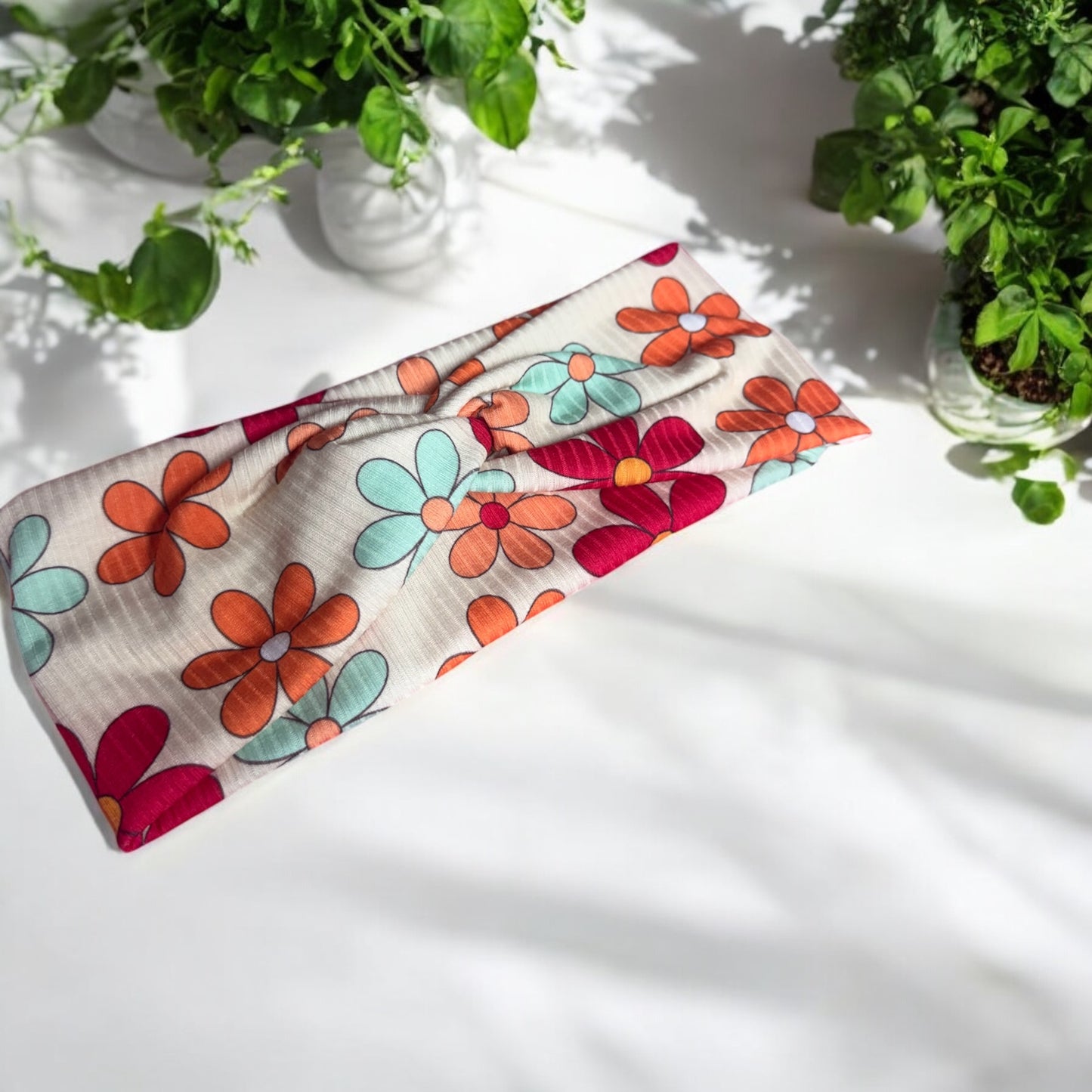 Retro Spring Flowers Headband