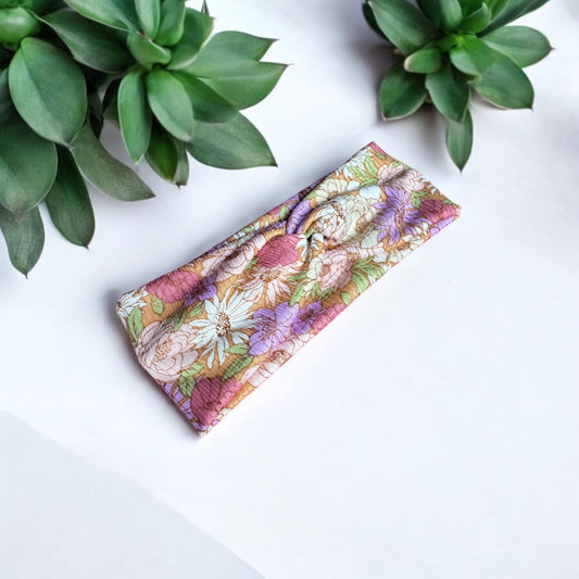 Orange Pink Spring Flowers Headband