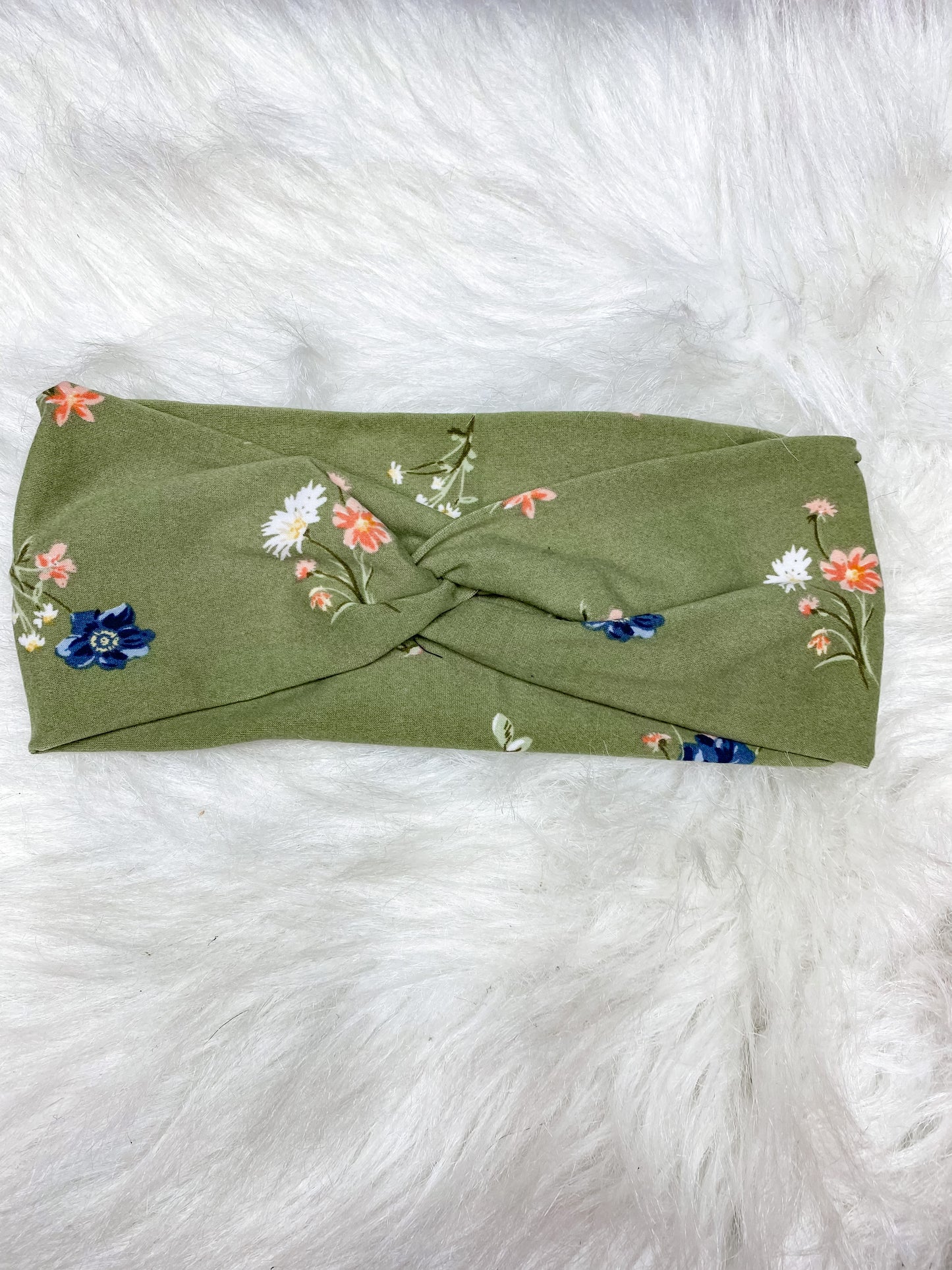 Olive Floral Headband