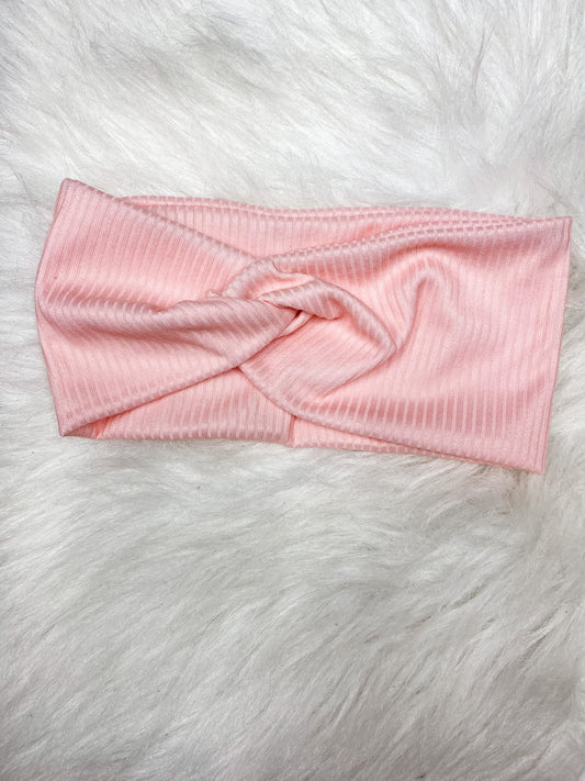 Pink Ribbed Headband