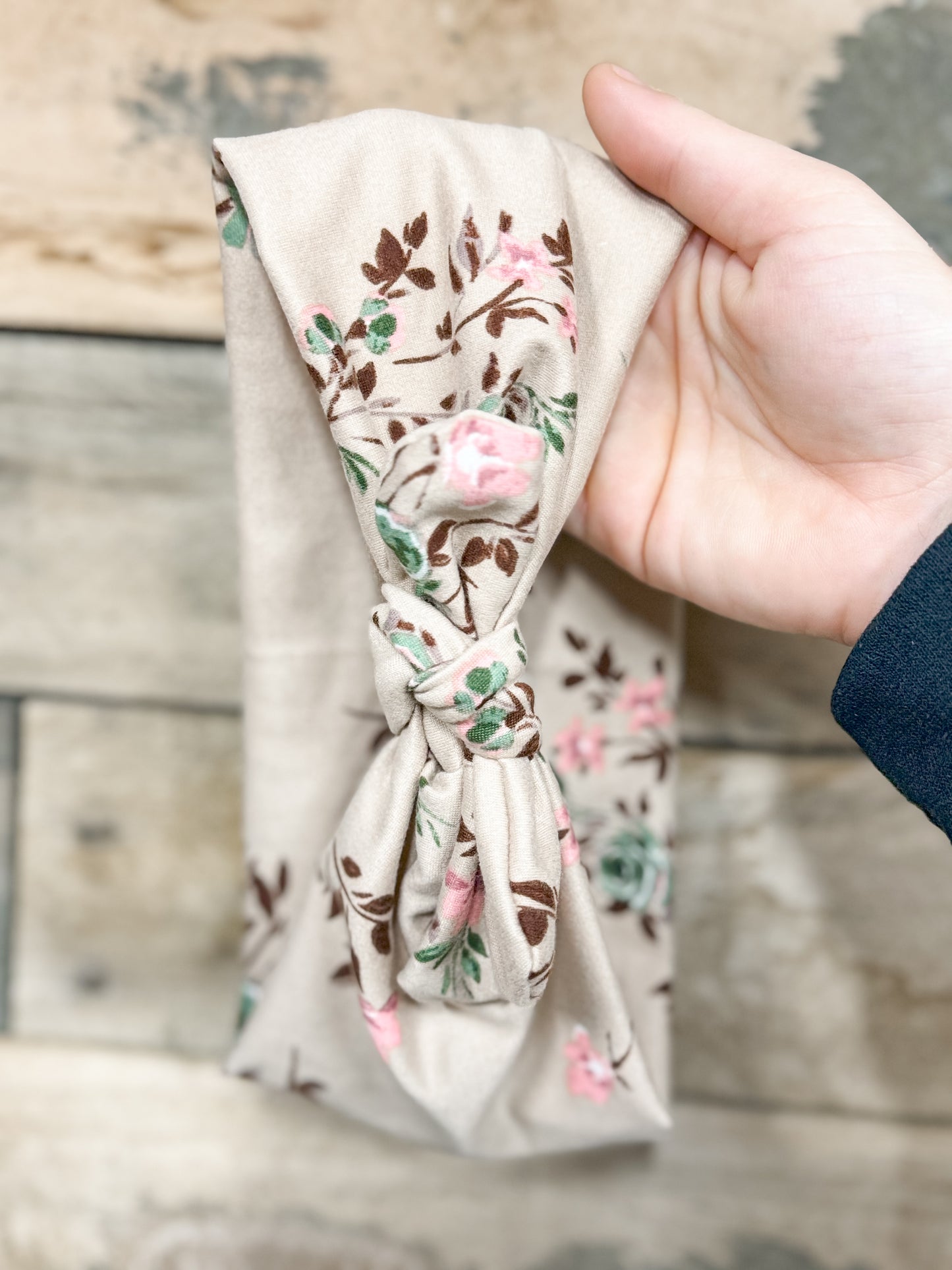 Tan Floral Petite Headband