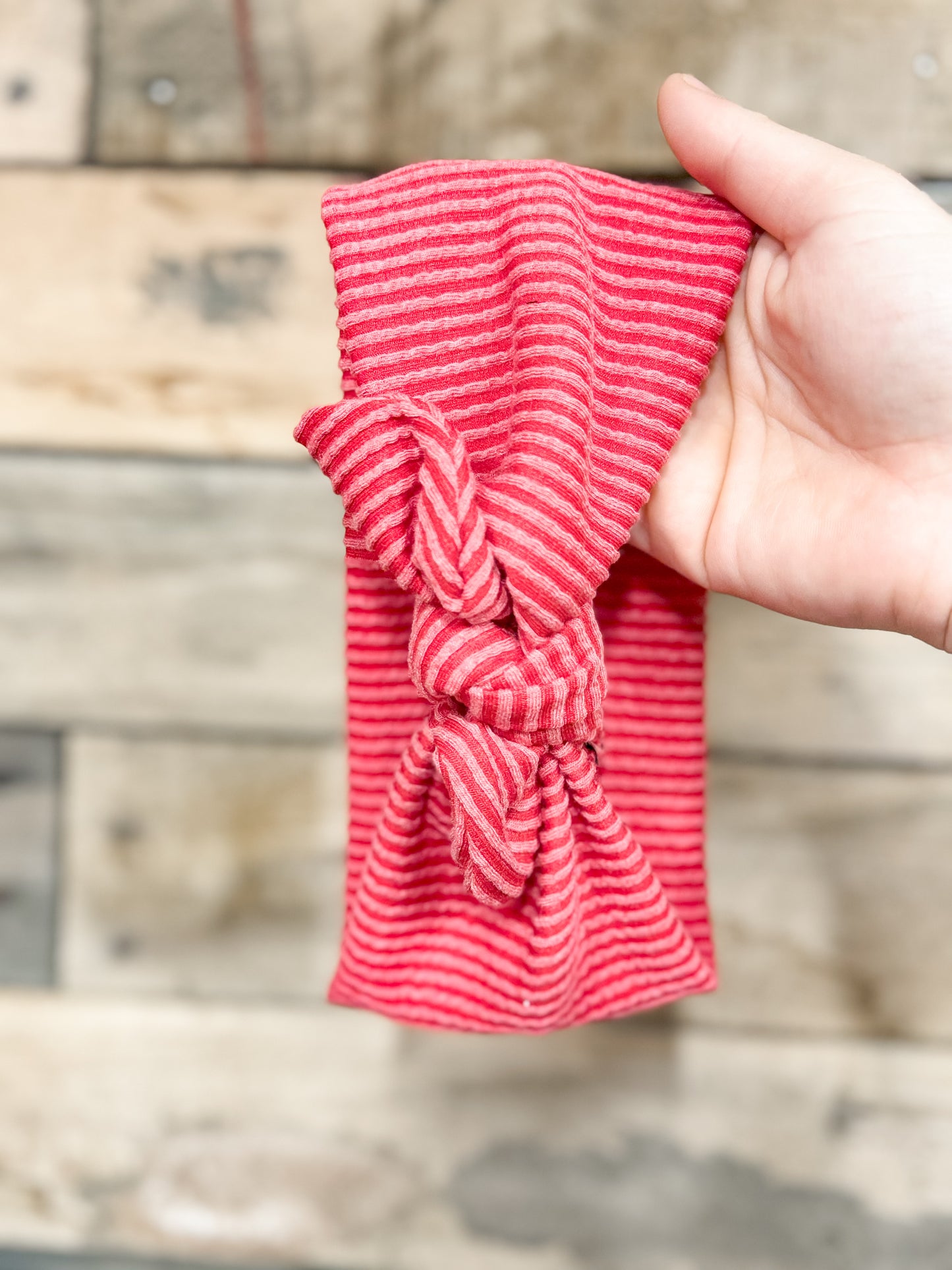 Red Urban Ribbed Headband