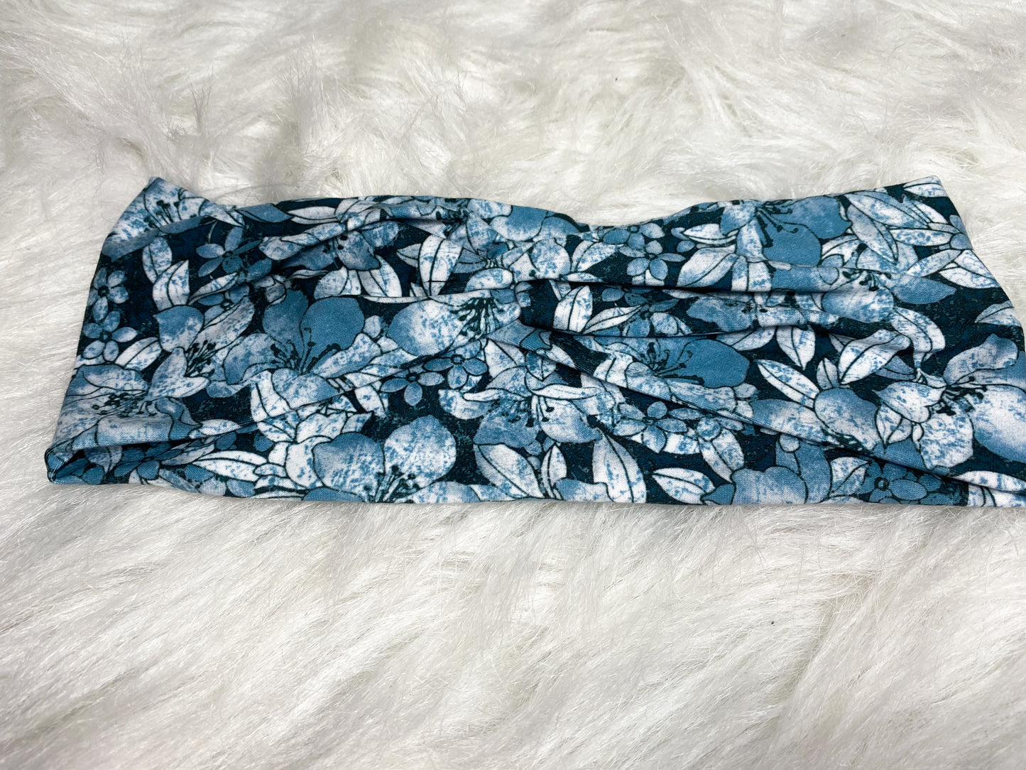 Blue Floral Headband